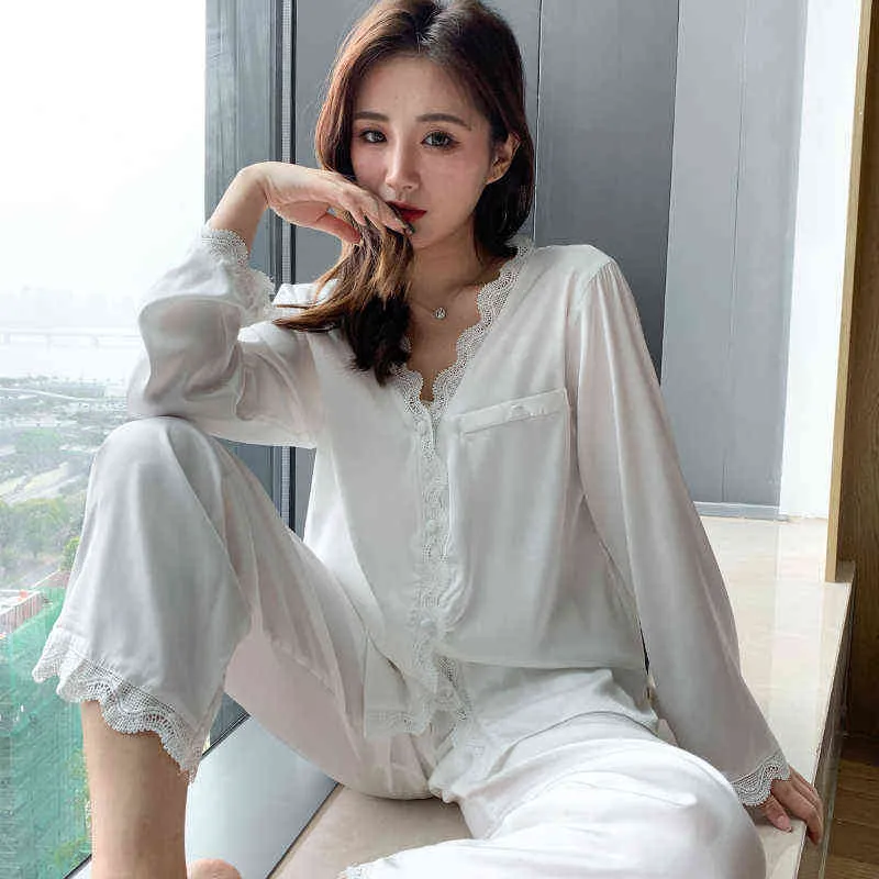 Buy Wholesale China Cotton Spring Autumn Women Long Sleeve Pajamas