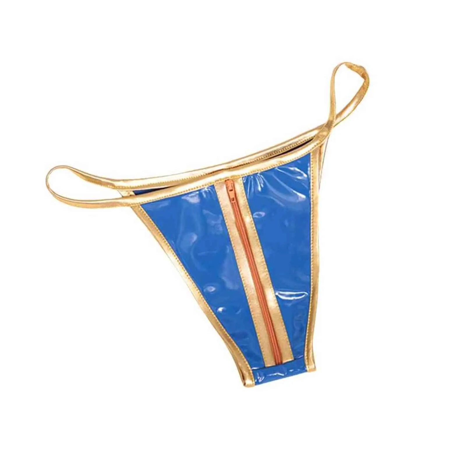 Golden Edge PVC Faux Leather Strip Panty With Open Front Crotch And Zipper  Sexy Lingerie For Women From Gspot, $12.8