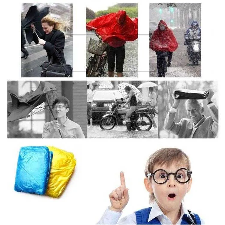 Disposable pe raincoat outdoor travel lightweight cycling one-piece unisex adult wholesale DHL