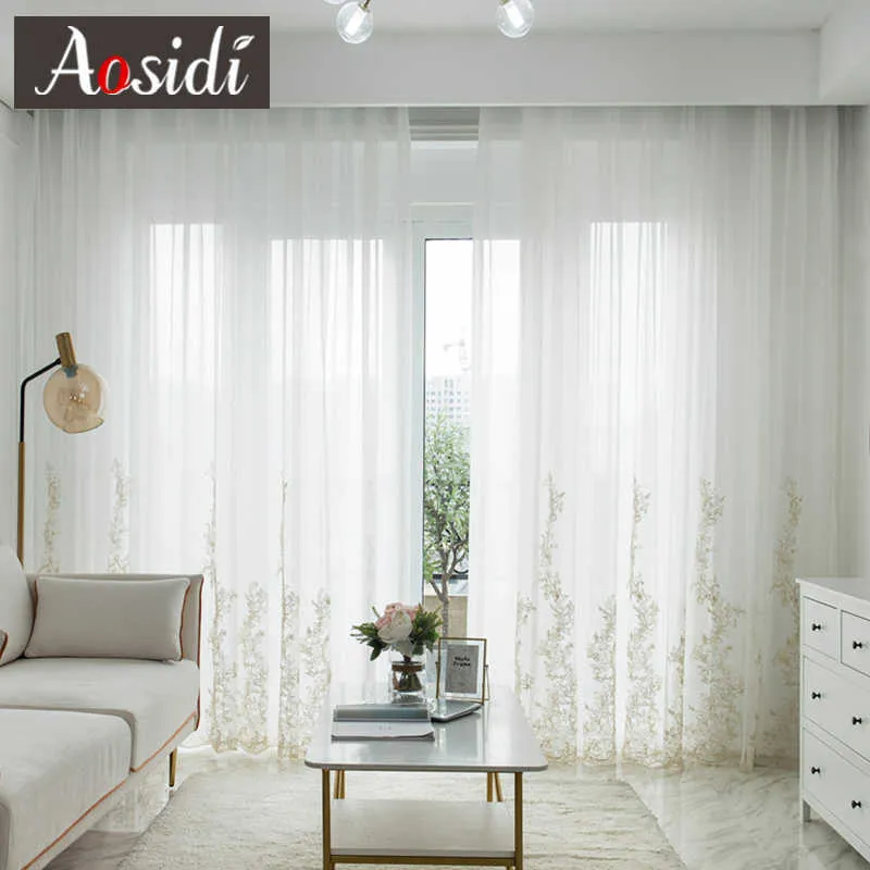 Белый чистый занавес для гостиной современный элегантный занавес на оформлении окна спальни Voile занавес для дома Drapes 210712