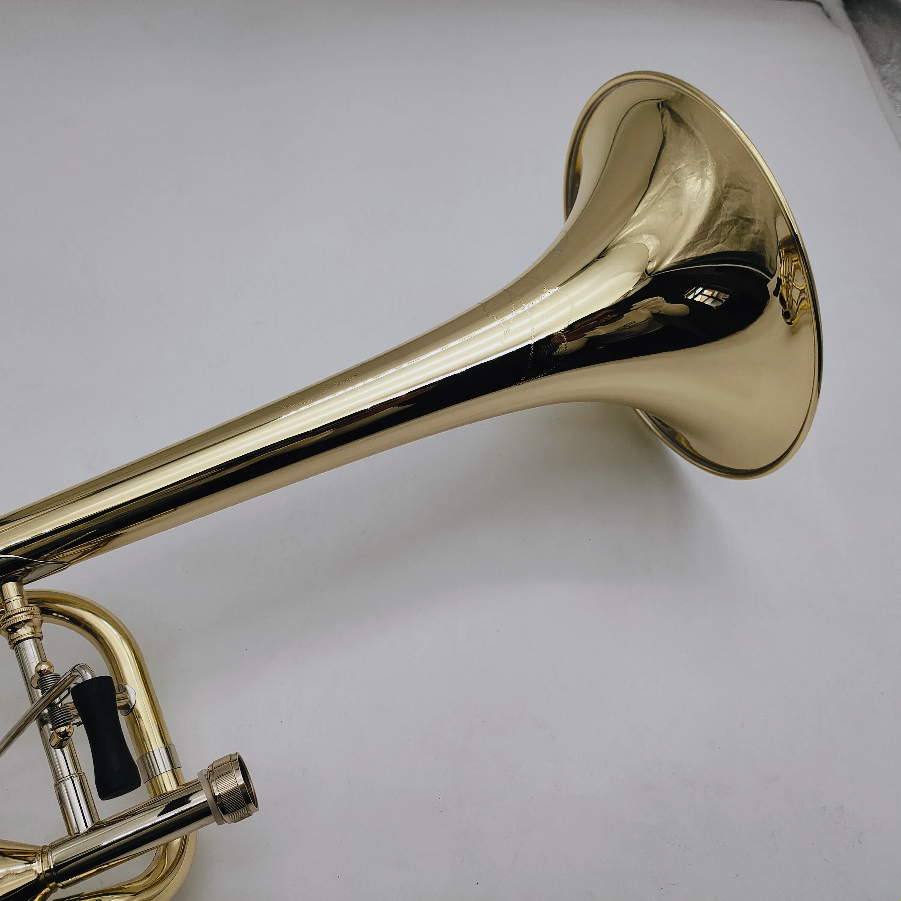 Professional Gold Brass Plated Bb F# Tenor Trombone Shorty Trumpet With  Case, Mouthpiece, And Accessories By MARGEWATE From Wu880126, $768.25