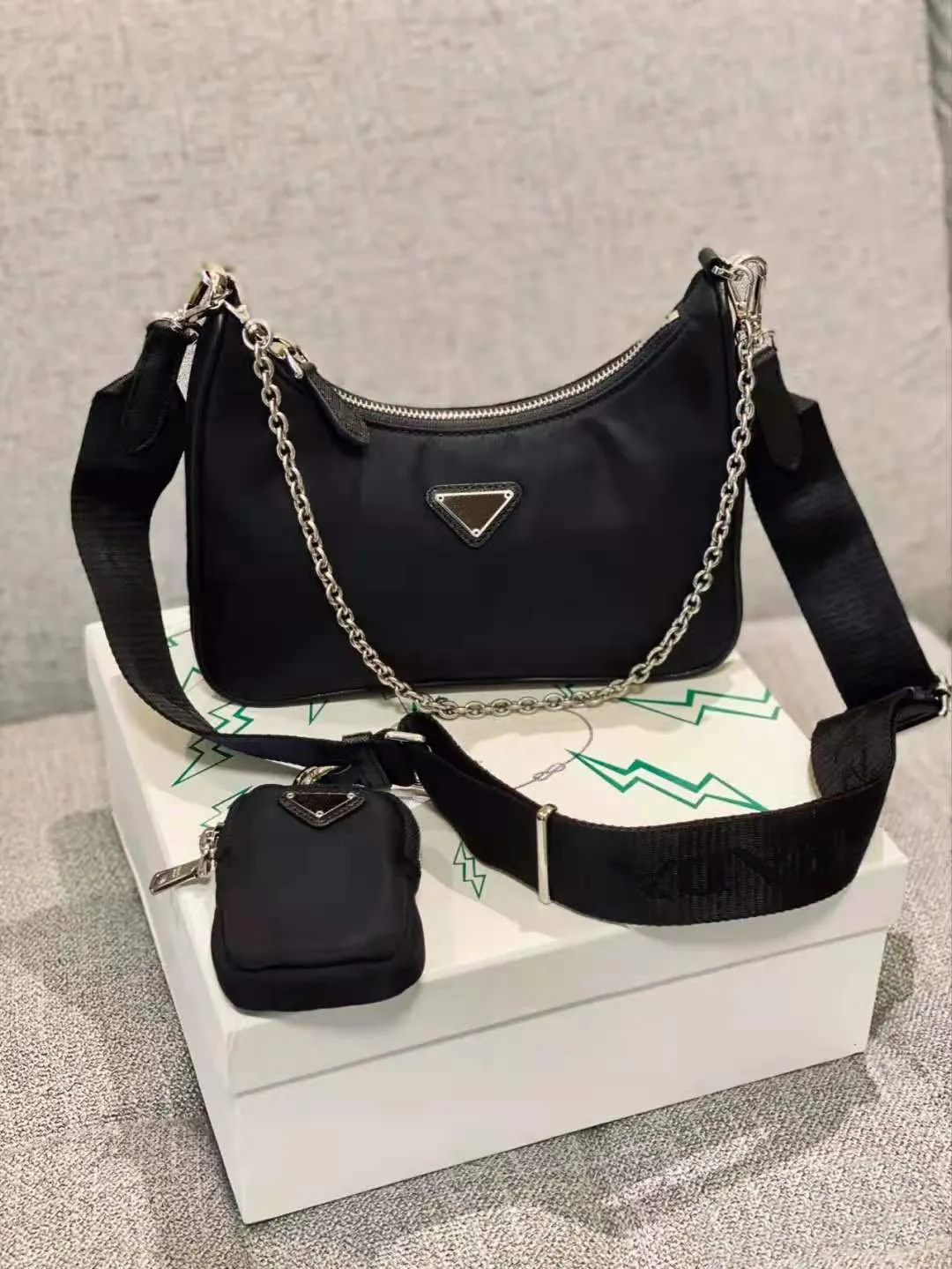 Top Ladies tote bag black Designer Brand Fashion Messenger Classic Quality Wallet Net Celebrity Messenger Retro Messengers Bags With Box