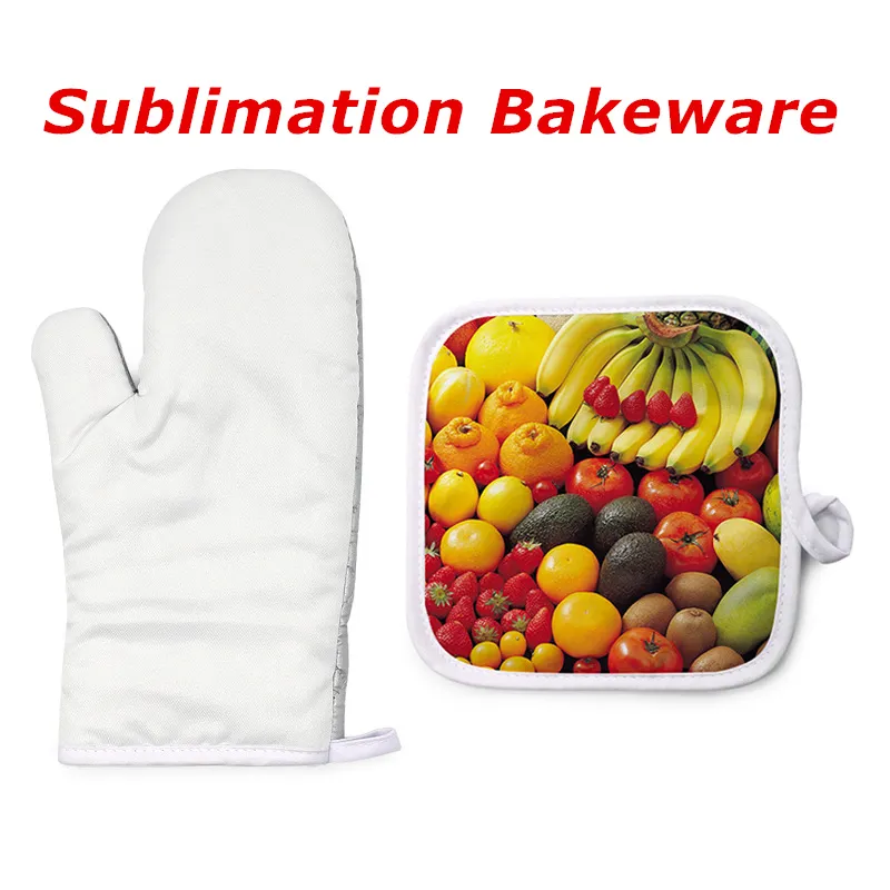 Wholesale! Sublimation Sublimation Oven Gloves Sublimation Pot Holders DIY White Blank Single
