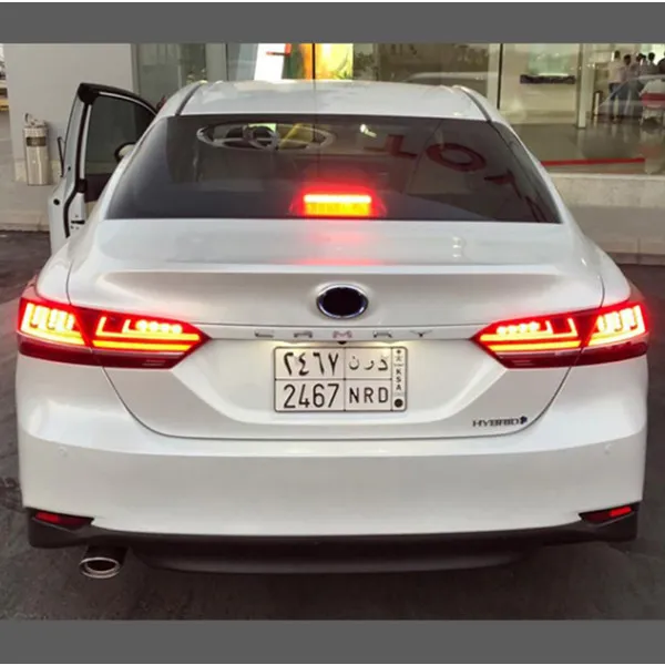 4PCs bil styling för 18-21 Camry Taillights LED-svanslampa baklykta DRL   Dynamisk sväng Signal   Broms   Reverse Baillight