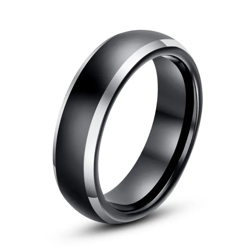 Anéis de casamento Fu Fashion 100% Tungstênio anel de carboneto para bandas de homem e mulher nunca enferrujar ou não arranhar