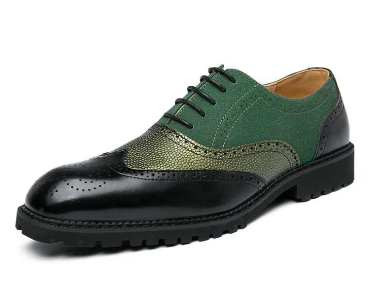 Maat 38 ~ 48 mannen ontwerper jurk schoenen handgemaakte brogue stijl Paty lederen bruiloft laarzen jongens flats oxfords formele schoen