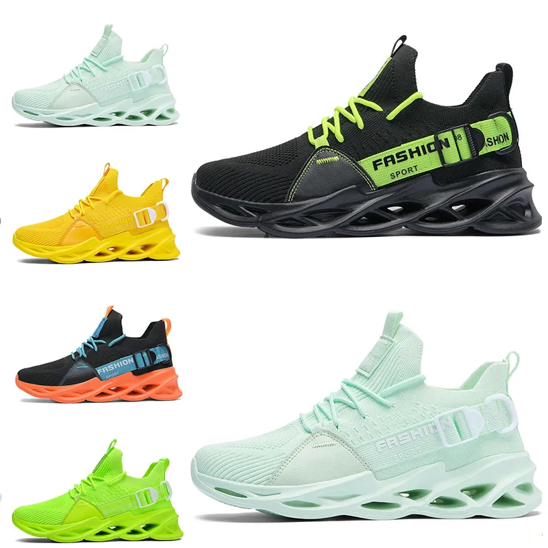 Wholesale Non-Brand men women running shoes blade Breathable shoe black white green orange yellow mens trainers outdoor sports sneakers