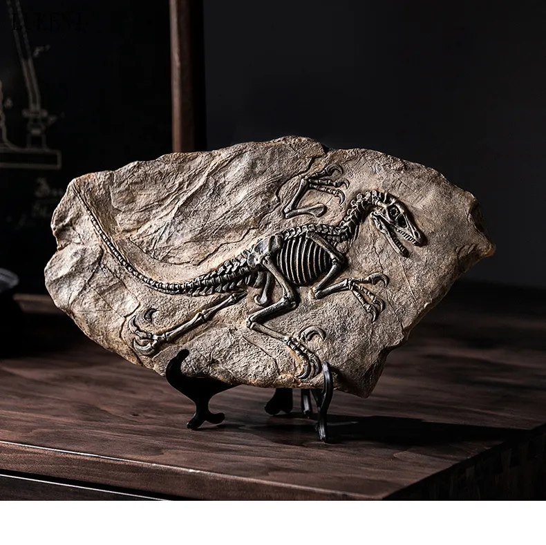 アメリカン恐竜化石勉強家のリビングルームの入り口装飾工芸品窓のデスクトップの装飾品210414