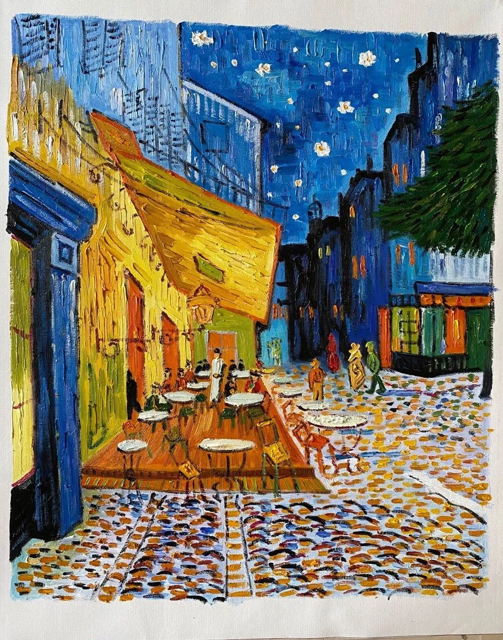 Impressionniste D coratif Paysage Toile Mur Art Peinture Caf