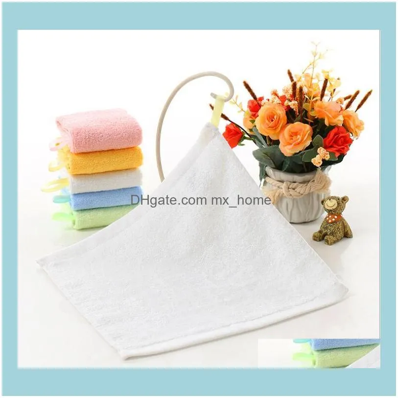 Kindergarten Face Towel Square Wiping Hands Plain Bamboo Fiber Small Square Kindergarten Wipe Face Hand Towels 25*25CM CGY174