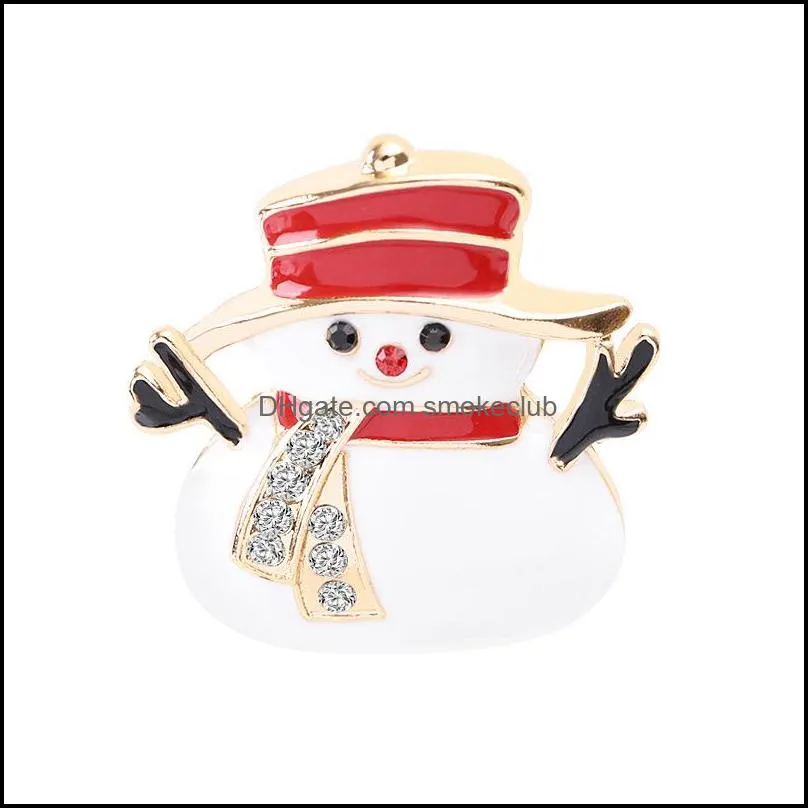 Fashion Christmas Brooch As Gift Christmas Tree Snowman Christmas Boots Jingling Bell Santa Claus Brooches Pins Xmas Gift