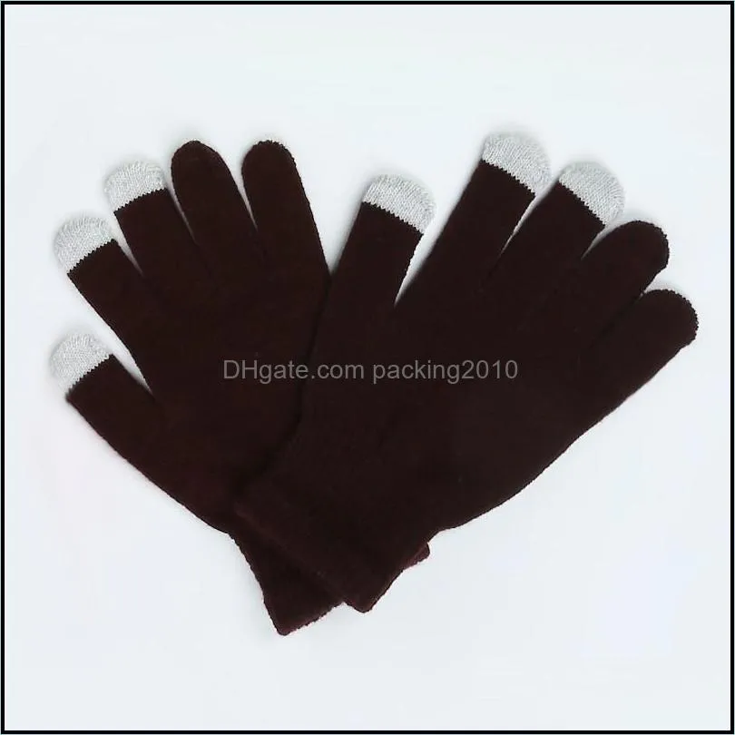 Men Women Touch Screen Gloves Winter Warm Mittens Female Winter Full Finger Stretch Comfortable Breathable Warm Glove PPF4518