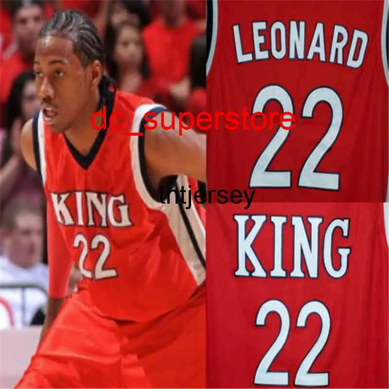 100% cousu 22 Kawhi Leonard King Basketball Jersey Hommes Femmes Jeunes Numéro personnalisé Nom Maillots XS-6XL