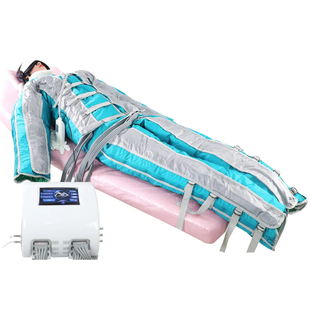 Smart Control 24 AIR BAGS Full Body Massager PressoTerapy Far infraröd lymfatisk dränering Lufttryck Fysioterapi Maskin med pekskärm lätt att bära