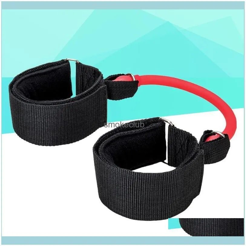 Resistance Bands Leg Strength Exercise Rally Puller Heavy Duty Tube With Padded Ankle Cuffs For Lower Body Workouts Muscle Tone