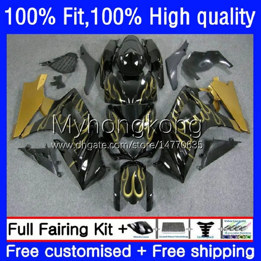 OEM Body Kit For SUZUKI GSXR 1000CC 1000 CC K7 2007 2008 Bodywork 27No.88 GSXR1000 GSX-R1000 GSXR1000CC Gold flames 2007-2008 GSXR-1000 07 08 Injection Mold Fairing