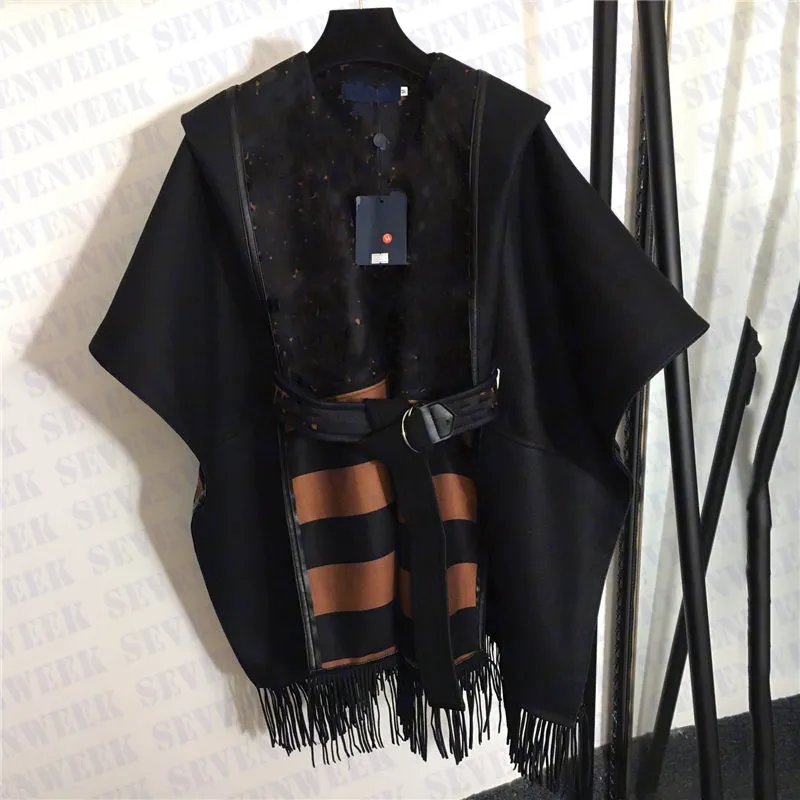 Дизайнеры женские шерстяные пальто с поясной рукавом Batwing Shak