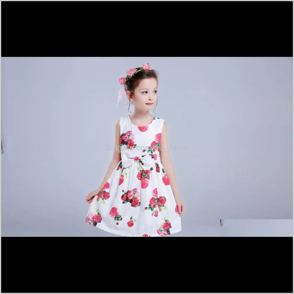 girl dress flower kids clothes summer new children clothing brand girls clothes for party holiday toddler