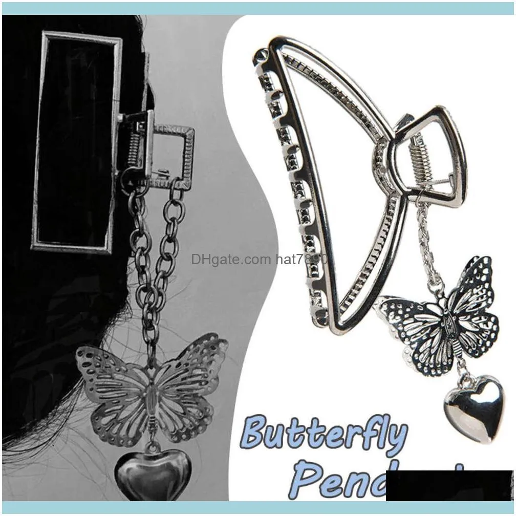 Bandas de borracha jewewnryvintage g￳tico butterfly love tassel pendente de gancho de gancho de gancho para mulheres egirl party aessory jewelry grow entrega