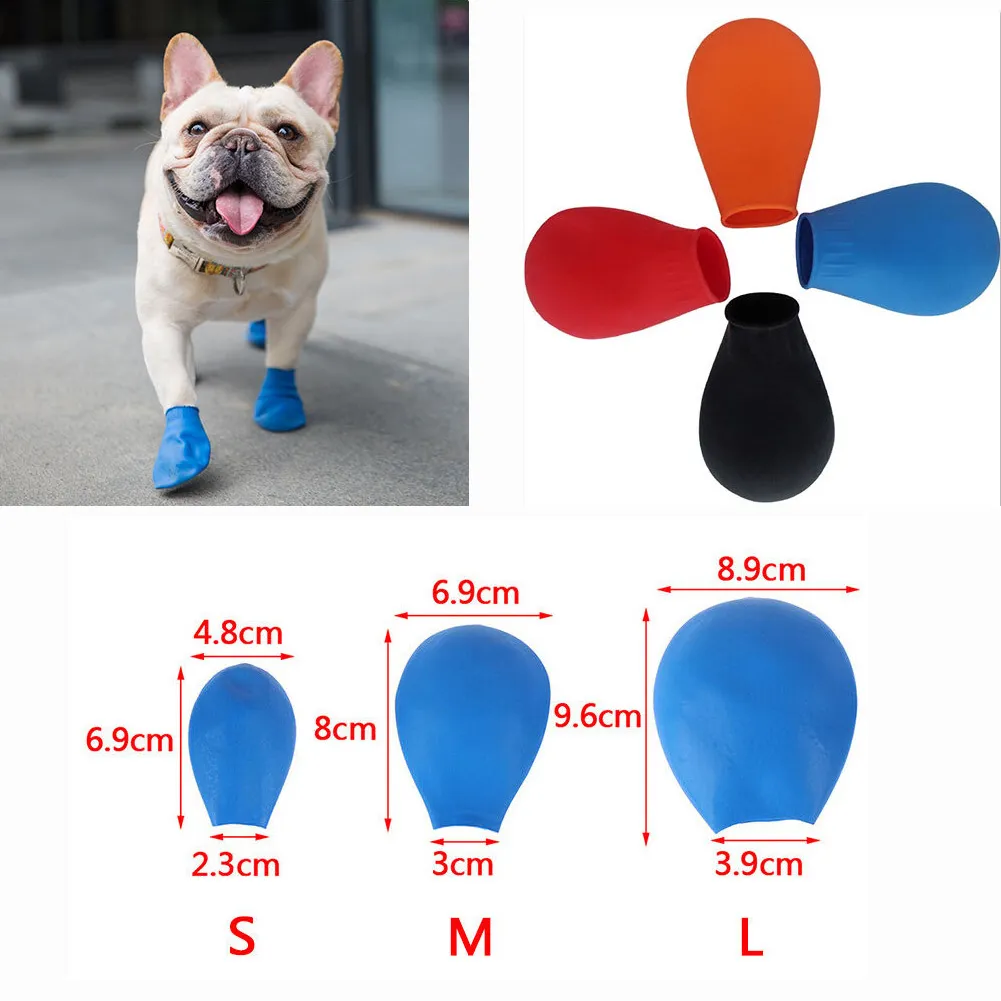 Chaussure Chien Bottes Et Chaussons pour Chiens 4 Paires/16 pcs