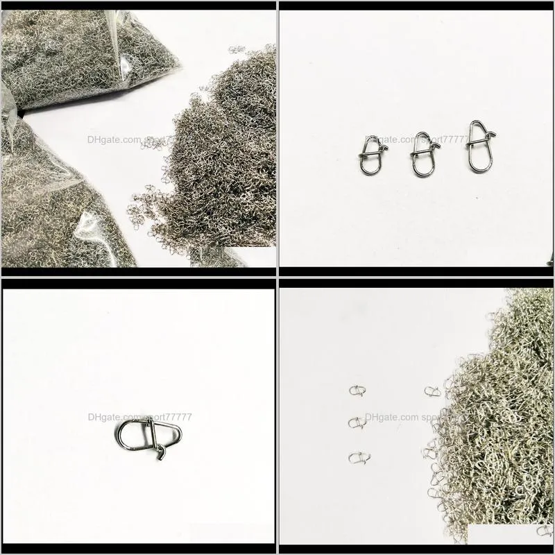 1500-4000pcs stainless steel gourd pin snap safety fast clip lock swivel strong pull lure connector fishing tackle accessories