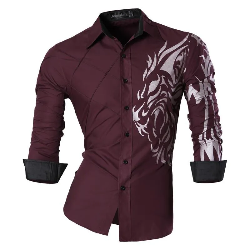 DHgate.com:Mens Slim Fit Casual Shirt - Long Sleeve Spring