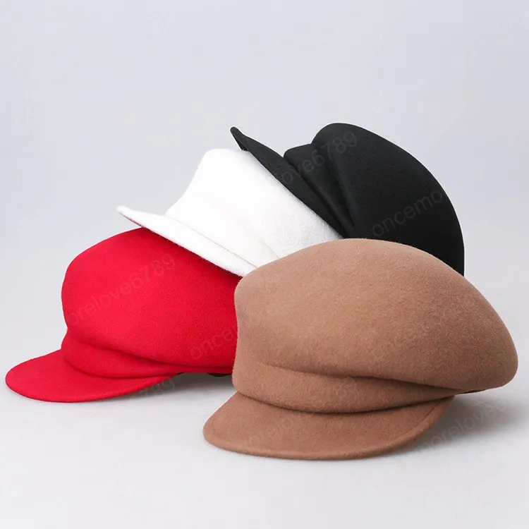 Frauen Wolle Baskenmütze Vintage Hut Herbst Winter Dame Outdoor Fashion Lässige Berets frau Visiere Kappen