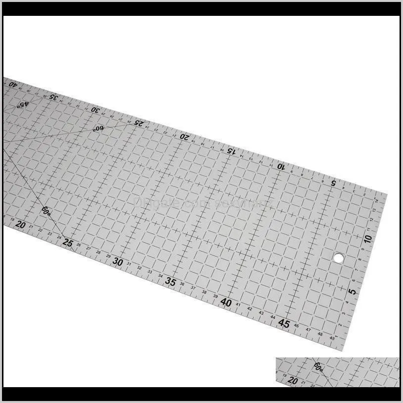 1 pc 30 * 15 cm patchwork ruler quilting tools high grade acrylic material transparent ruler scale school supplie 50 * 15 cm