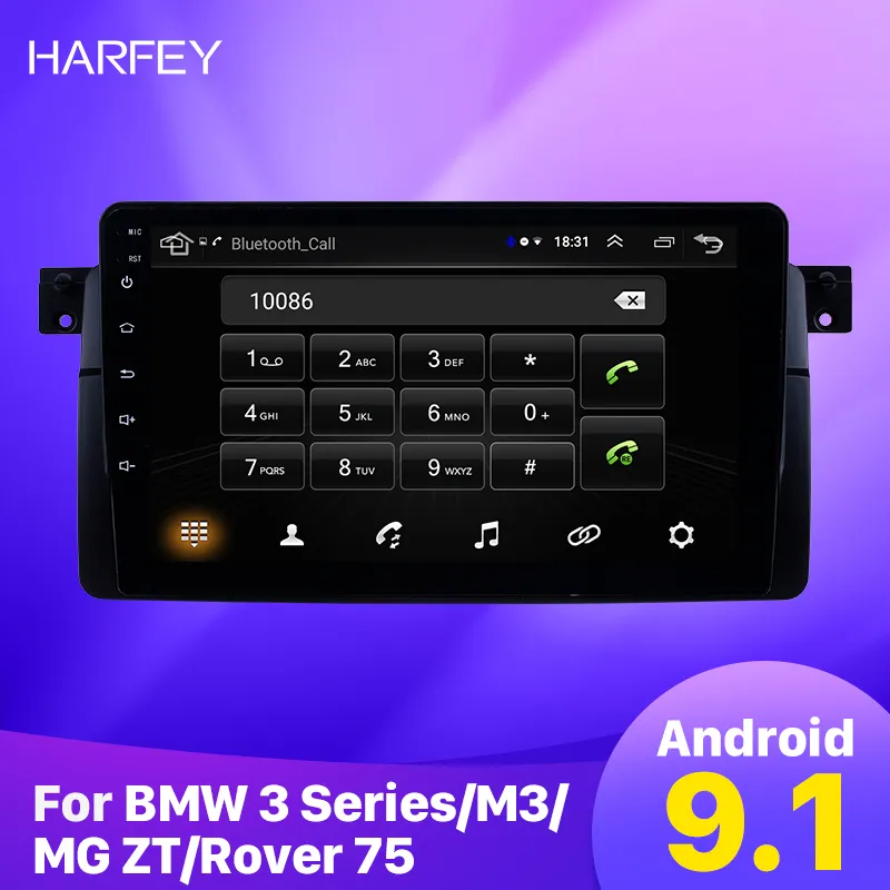 Lecteur radio dvd GPS de voiture Android pour 1998-2006 BMW M3/3 série E46/2001-2004 avec support d'écran tactile HD multimédia Carplay