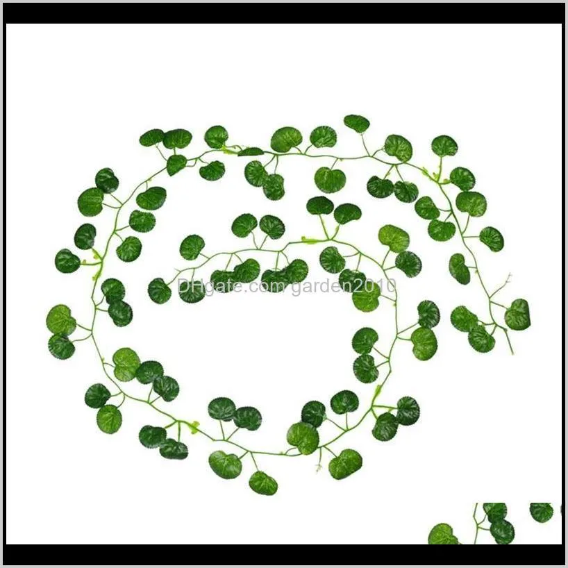2pcs 2m long artificial plants green ivy leaves artificial grape vine fake foliage leaves - creeper section & begonia