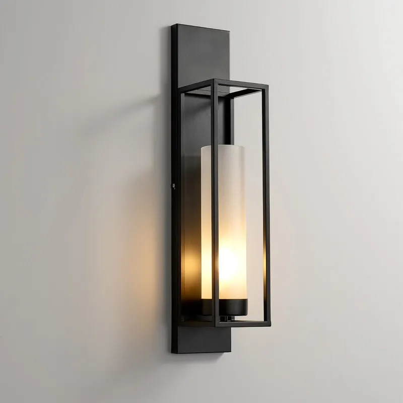 Nieuwe Chinese Stijl Wandlamp Nachtkastje Slaapkamer Woonkamer Modern Minimalistisch Licht Luxe TV Achtergrond Glazen Wanden Lampen Klassiek