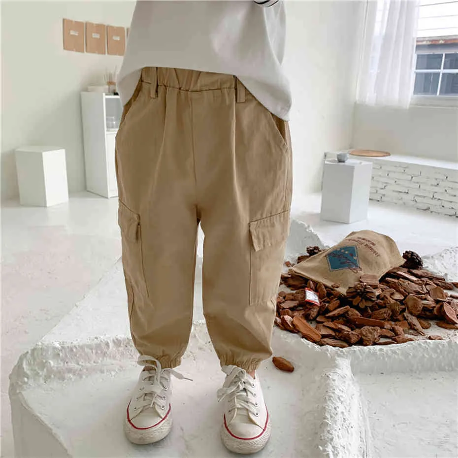 Fille Pantalon Cargo Couleur Unie Enfants Pantalon Pour Filles Style D contract Enfants Pantalons De Surv tement Printemps Automne Enfant Fille