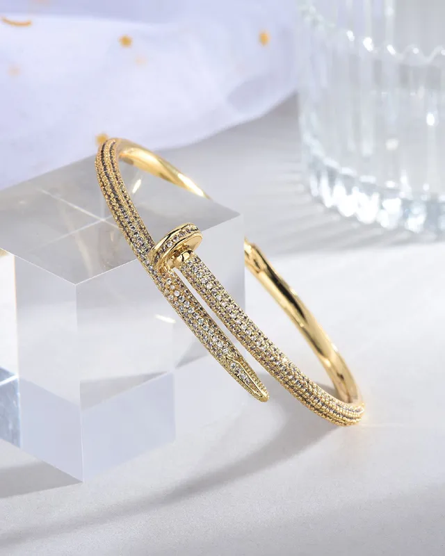 Donia bijoux bracelet de luxe bracelet à ongles exagéré en acier titane micro-incrusté de zircon cadeau de la mode européenne et américaine d268g