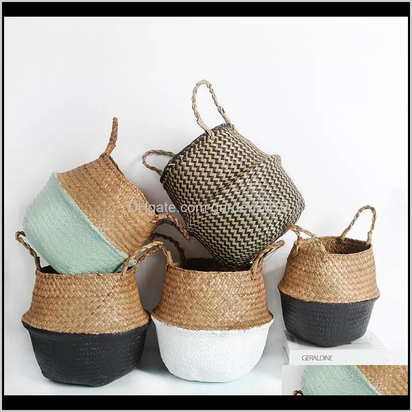 100% handmade plant fiber fabric baskets woven basket basket storage use for storage or for potted plants baskets