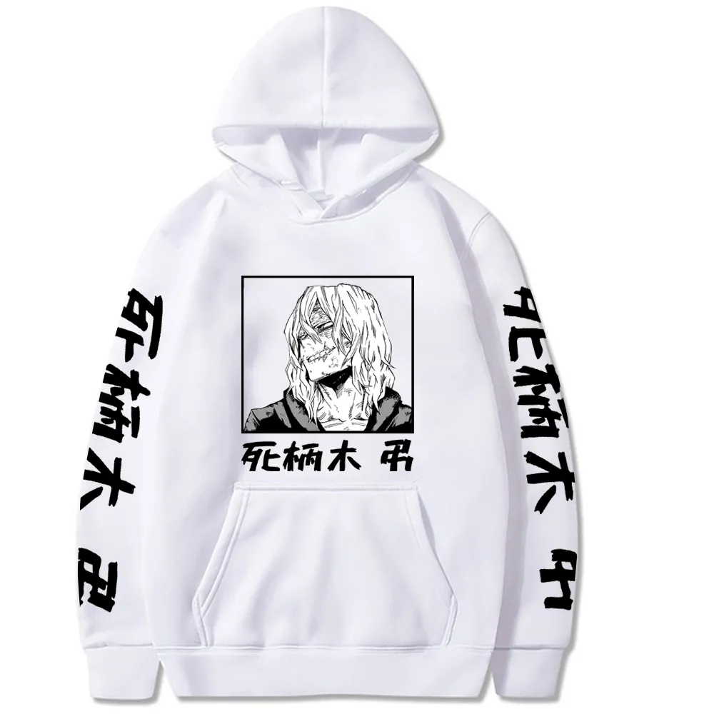 Harajuku My Hero Academia Shigaraki Tomura Hoodie Mężczyźni Casual Bluzy Hip Hop Streetwear Męskie Bluza Anime Odzież Y0319