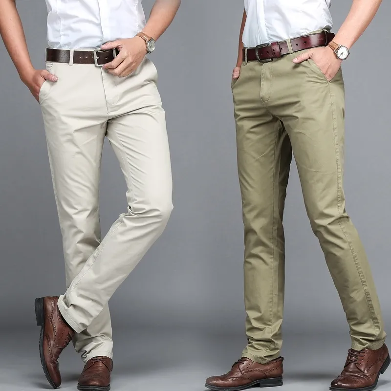 Homens de verão casual ting calças de moda calças masculinas marca cor sólida calças de alta qualidade 210406