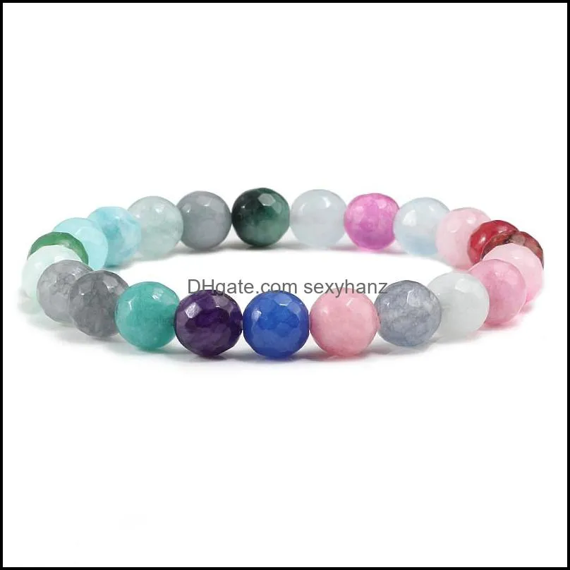 Natural Stone Gem Beaded Bracelet Chakra Reiki Meditation Healing Bracelets Bangles for Women Men Charm Friendship Jewelry Gifts