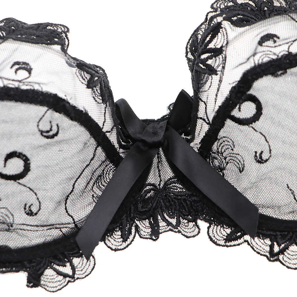 Varsbaby 3pcs Women Sexy Slim Lace Lingerie Ladies Underwire Floral Bra  Sets bras+panties+thongs Q0705