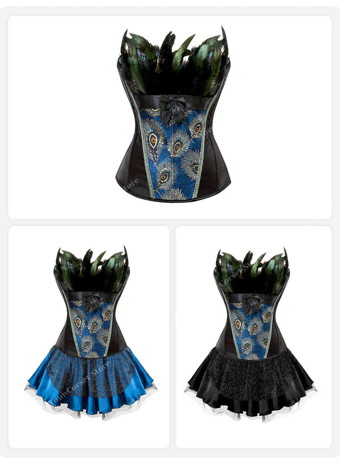 Peacock Blue Corset And Tutu Skirt Set Back With Satin Bustier Dress Plus  Size 1129 From Gspot, $16.42