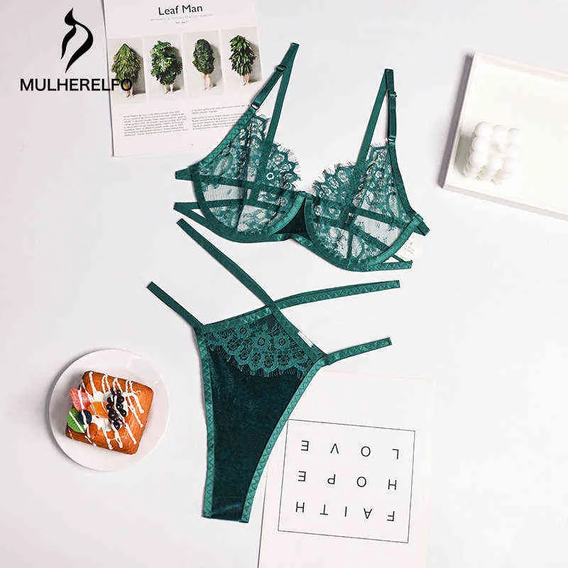 NXY sexy set Conjunto de lencería Sensual verde, ropa interior para mujer, bordado Sexy, 2 uds., sujetadores push-up para mujer, conjunto de bragas de cintura alta, Bralette con aros 1202