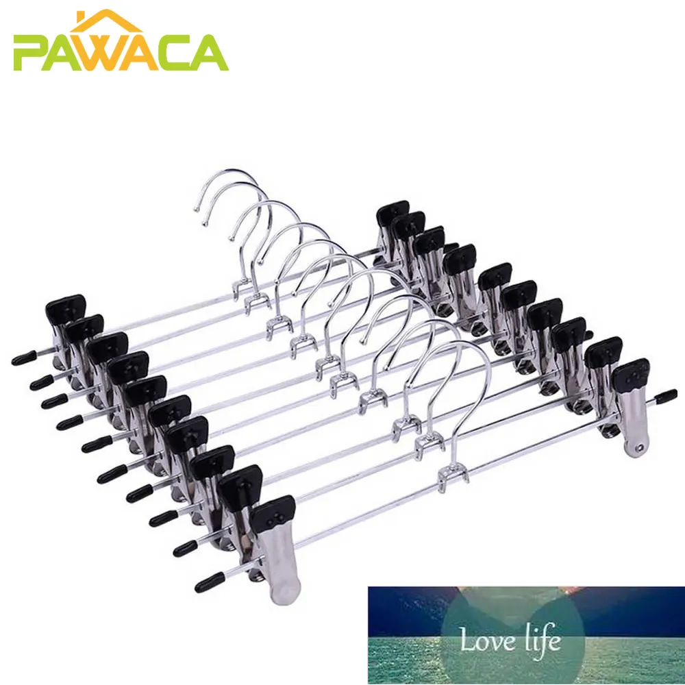 Andere wasproducten 20 stks roestvrijstalen broek rack clip metalen antislip wasspin garderobe broek klem kleding hanger verstelbare kneepjes