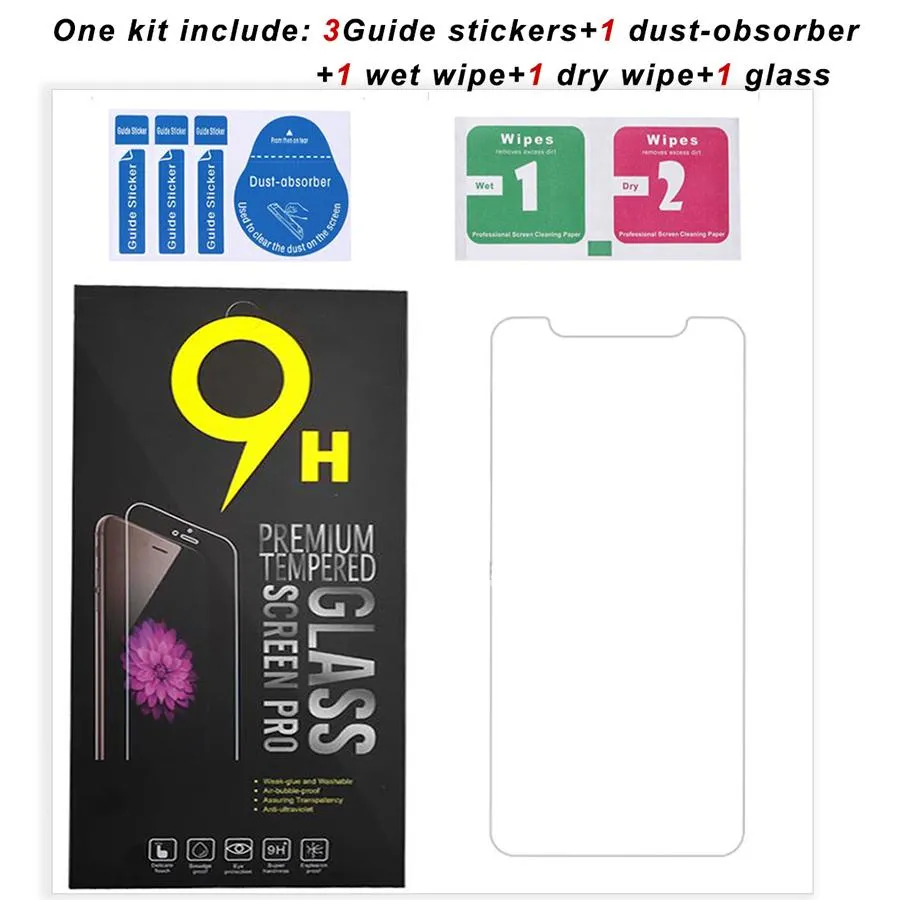 9H tempererat glasskärmskydd för iPhone 13 12 11 Pro Max XS XR 7/8 plus Samsung 0,3mm tjocklek
