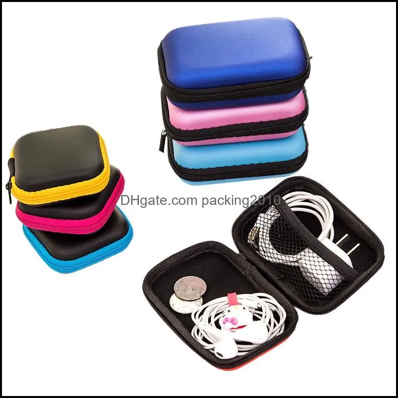 Storage Bags Earphone Holder Case Bag Mini Zipper Hard Headphone Portable Earphones USB Memory Card Box Organizer Cable