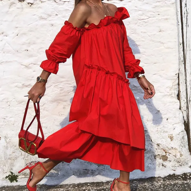 strapless open back dress Tana Dress- Red main image 0