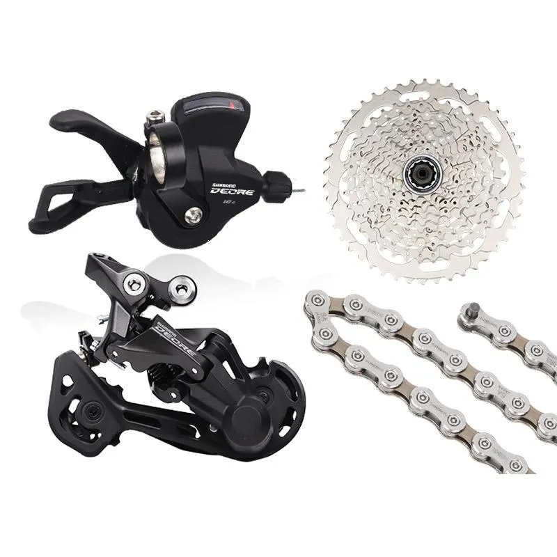 Dérailleurs de vélo Deore M4100 10 vitesses Groupes de changement de vitesse Dérailleur arrière Cassette Pignon Micro Spline Mountain Groupsets