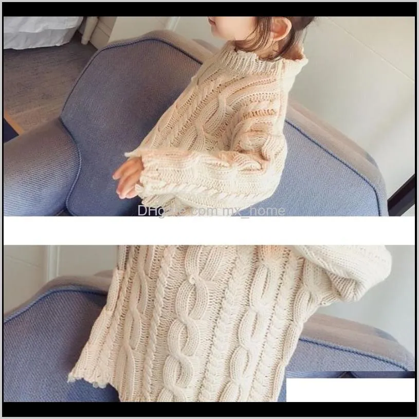 newborn baby boy girl knitted sweater autumn winter spring infant toddler child sweater pullover solid baby clothes 1-7y 201103