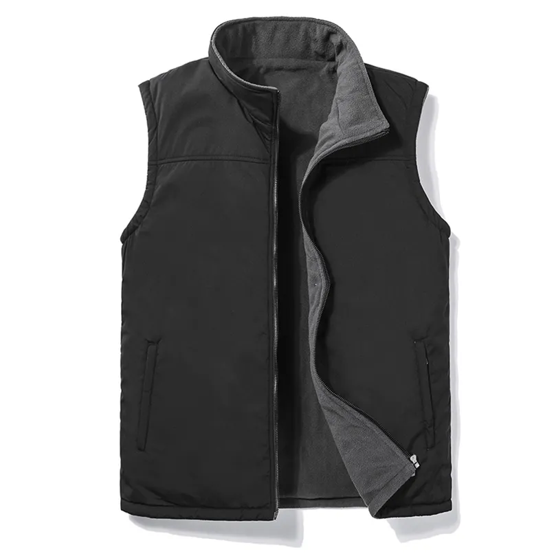 Hommes automne épais gilet sans manches veste gilet hommes hiver décontracté gilets chauds sans manches vêtements d'extérieur veste polaire 5XL 211105