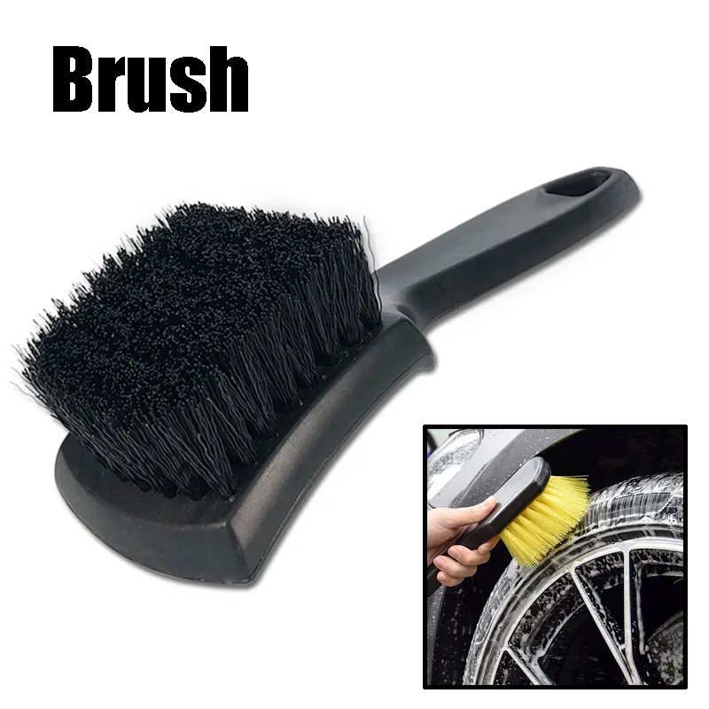 1 pièces voiture pneu jante brosse moyeu de roue brosses de nettoyage noir blanc pneu Auto outil de lavage Auto roues détaillant accessoires de nettoyage