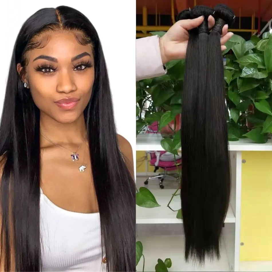 9a Remy Mongolskie Bundki prostych włosów 3 szt. 8-26 cali Virgin Human Hair Wefts dla kobiet