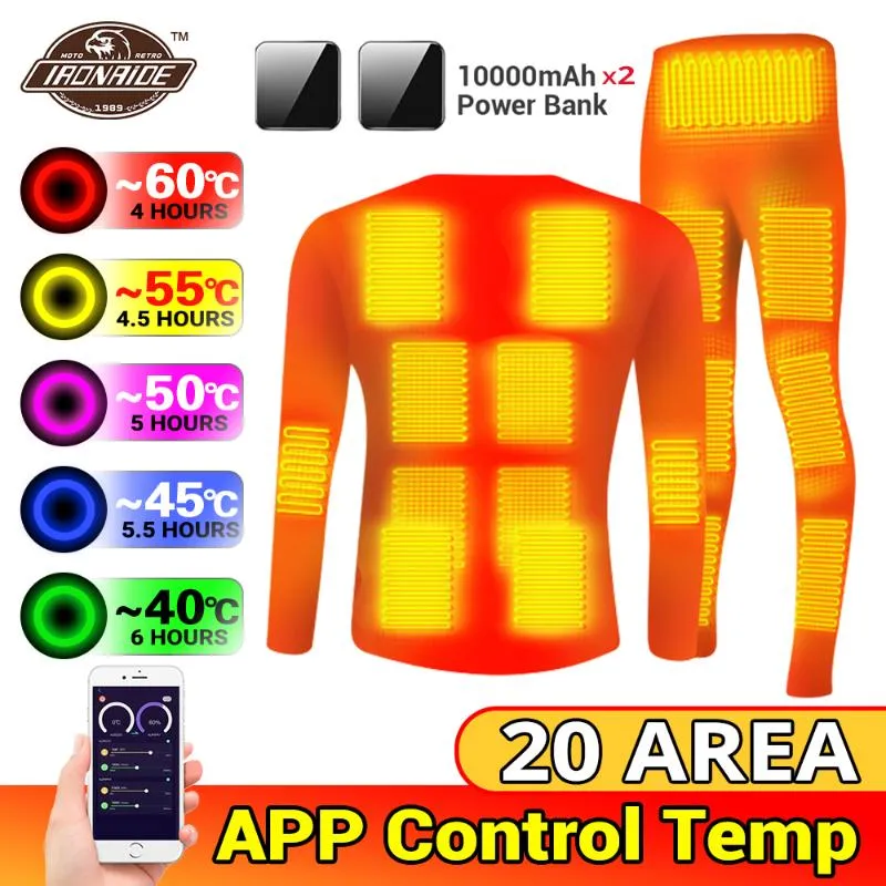 Motorcykel kläder telefon app kontroll temperatur uppvärmd jacka män kvinnor uppvärmd kostym USB termiska underkläder varma kläder